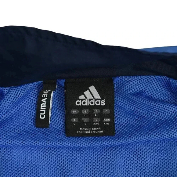 Adidas Predator Clima 365 Jacket Windbreaker Lightweight Blue  Black Size Large - Picture 4 of 12